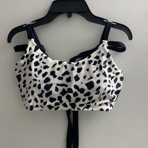 COW PRINT BIKINI TOP